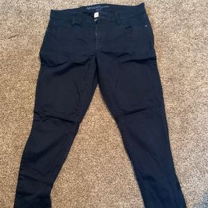 Navy Skinny-Legged Pants